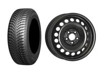 Roata completa Ford Fiesta janta otel ALCAR 4095 6x15 + anvelopa Iarna Nexen WG-WH2 195/60 R15 88T + Senzor presiune ALCAR