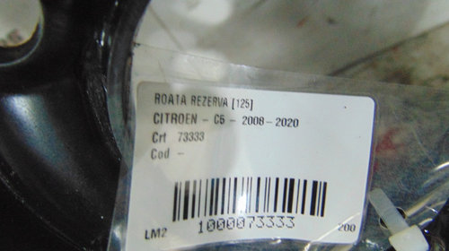Roata rezerva Citroen C5 din 2011.
