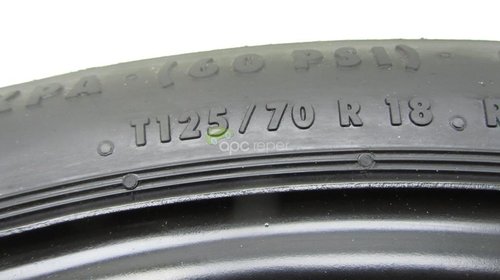 Roata rezerva ingusta Audi / Skoda /VW cod 1K0601027AP 125/70R18