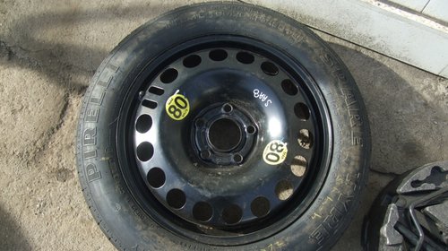 Roata rezerva slim / subtire Opel Astra H, SAAB, cric, cheie roti, 125 85 r16