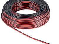 Rola cablu pentru boxe, 2 x 0.5 mm, lungime 10m, culoare rosu/negru AVX-T170921-2