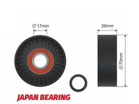 Rola curea transmisie Bmw Seria 1 (E81), Seria 3 (E46), 3 (E90), 3 (E91), 3 (E93), X1 (E84), X3 (E83), Z4 (E85) 1.6, 1.8, 2.0 12.2000-06.2015, NTY RNK-BM-008