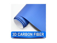 Rola folie carbon 3D Albastra cu tehnologie de eliminare a bulelor de aer 1,5mx10m Cod: CF-10B