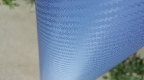 Rola folie carbon 3D albastra latime 1.27mx30m