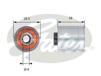 Rola ghidare AUDI TT Roadster 8J9 GATES T42148