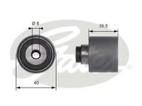 Rola ghidare/conducere, curea distributie SEAT ALHAMBRA (7V8, 7V9) (1996 - 2010) GATES T41229 piesa NOUA