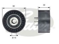 Rola ghidare curea de distributie CITROËN C6 (TD_) (2005 - 2016) GATES T42199