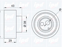 Rola intinzatoare 14-0354 IPD pentru Nissan Cherry Nissan Pulsar Nissan Sentra Nissan Sunny Nissan Tsuru Nissan Hikari