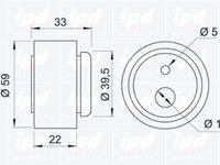 Rola intinzatoare 14-0507 IPD pentru CitroEn Bx CitroEn C15 CitroEn Xm Peugeot 205 Peugeot 309 Peugeot 405 Peugeot 106 Peugeot 306 CitroEn Ax Peugeot 806 CitroEn Zx CitroEn Xantia Peugeot 406 CitroEn Saxo CitroEn Berlingo CitroEn Xsara Peugeot 206 Pe