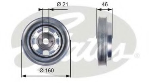 Rola intinzatoare TVD1081 GATES pentru Iveco 