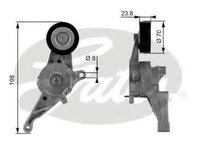 Rola intinzator curea alternator AUDI A3 Sportback 8PA GATES T38436