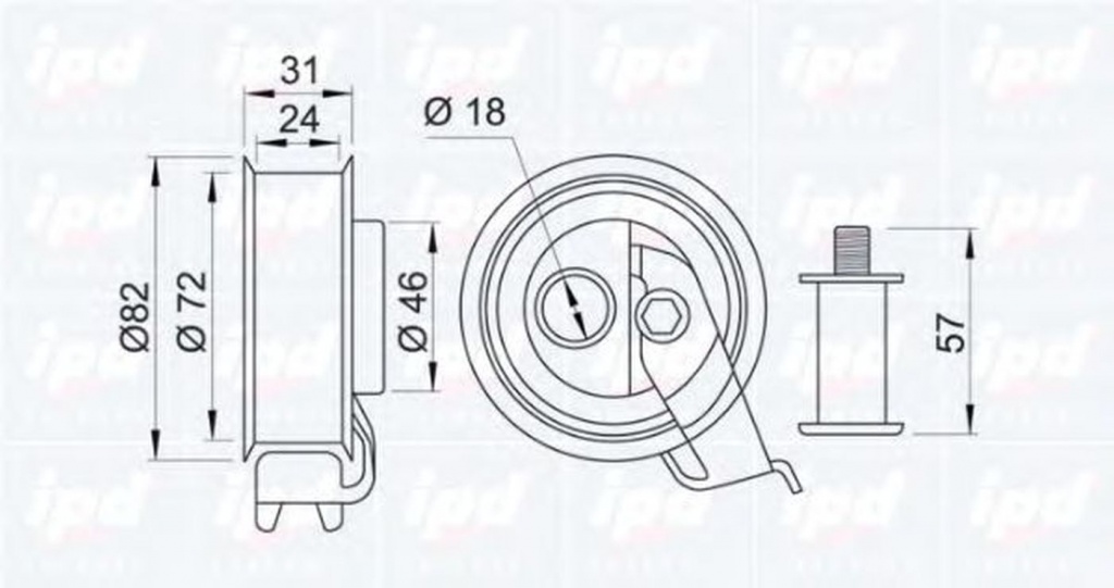 Rola Intinzator curea AUDI A4 Avant 8D5 B5 IPD 140079