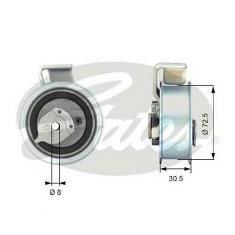 Rola Intinzator curea AUDI A4 Cabriolet 8H7 B6 8HE B7 GATES T43018