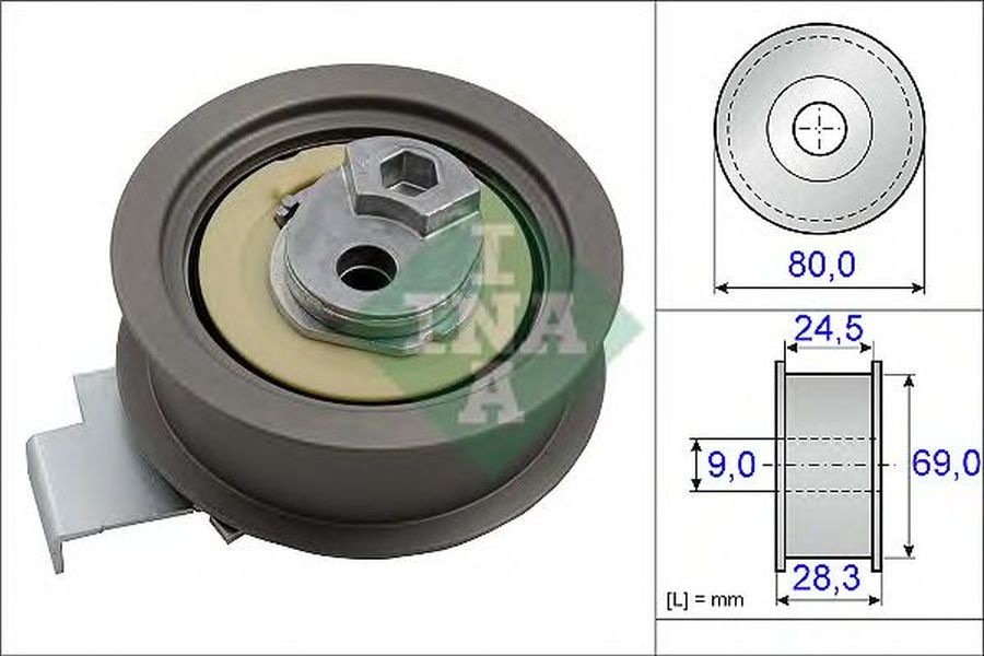 Rola Intinzator curea AUDI A4 Cabriolet 8H7 B6 8HE B7 INA 531084010