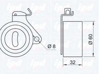 Rola Intinzator curea CHRYSLER LE BARON Cabriolet IPD 140186