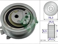 Rola intinzator curea distributie AUDI A3 (8P1) - OEM - INA: 531082510|531 0825 10 - W02280404 - LIVRARE DIN STOC in 24 ore!!!