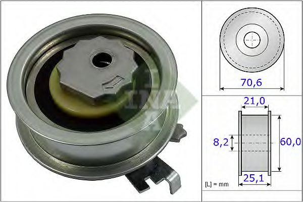 Rola intinzator,curea distributie AUDI A4 (8W2, B9) (2015 - 2016) INA 531 0882 10