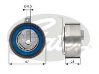 Rola intinzator,curea distributie AUDI A4 Cabriolet (8H7, B6, 8HE, B7), VW PHAETON limuzina (3D_), VW TOUAREG (7LA, 7L6, 7L7) - GATES T43152