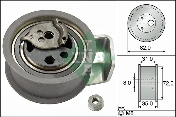 Rola intinzator curea distributie INA AUDI A4 B5 (8D2) 2000-2000 - 531 0436 20