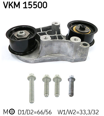 Rola intinzator,curea distributie Intinzator cu curea de distributie OPEL CALIBRA A OMEGA B SINTRA VECTRA A VECTRA B SAAB 900 II 9000 2.5/3.0 02.93-02.01 SKF VKM 15500