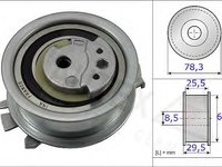 Rola intinzator,curea distributie VW TOURAN (1T1, 1T2), AUDI A3 (8P1), VW MULTIVAN Mk V (7HM, 7HN, 7HF, 7EF, 7EM, 7EN) - AUTEX 654760