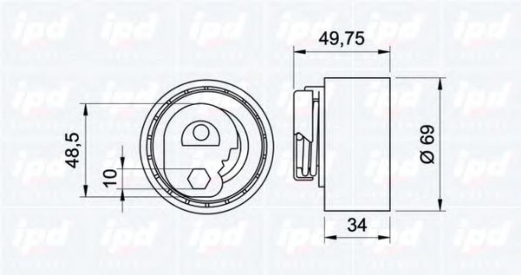 Rola Intinzator curea IVECO DAILY V platou sasiu IPD 140847