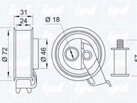 Rola Intinzator curea SEAT LEON 1M1 IPD 140079