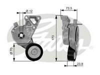 Rola Intinzator curea SEAT LEON 1P1 GATES T38148