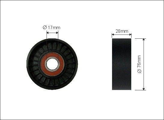Rola intinzator,curea transmisie (47400 CAFFARO) MERCEDES-BENZ