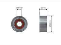 Rola intinzator,curea transmisie (500172 CAFFARO) DACIA,RENAULT