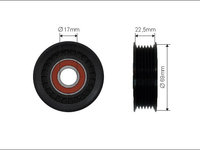 Rola intinzator,curea transmisie (500481 CAFFARO) CHEVROLET,OPEL