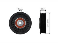 Rola intinzator,curea transmisie (8222 CAFFARO) AUDI,SKODA,VW