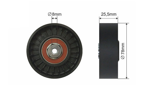 ROLA INTINZATOR CUREA TRANSMISIE, AUDI 80, A6