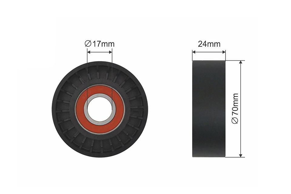 ROLA INTINZATOR CUREA TRANSMISIE, AUDI A1, A3, A4, A4 ALLROAD, A5, A6, Q5, TT, SEAT ALTEA, ALTEA XL, CORDOBA, EXEO, EXEO ST, IBIZA III, IBIZA IV, IBIZA IV ST, LEON, SKODA FABIA I 1.2D-2.0 d 11.99-