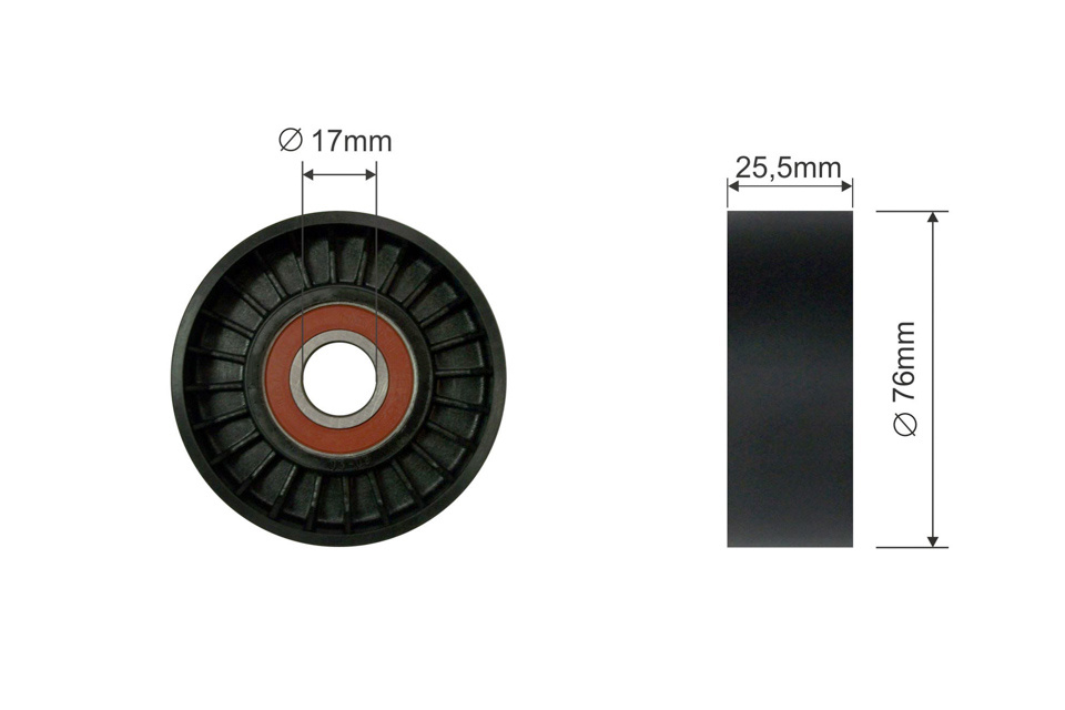 ROLA INTINZATOR CUREA TRANSMISIE, AUDI A4 B8, A5, A6 C6, A6 C7, A7, A8 D4, Q5, Q7; PORSCHE CAYENNE; VW TOUAREG 3.0/3.0 d/3.0H 10.08-