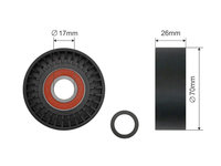 ROLA INTINZATOR CUREA TRANSMISIE, BMW 1 (E81), 3 (E46), 3 (E90), 3 (E91), 3 (E93), X1 (E84), X3 (E83), Z4 (E85) 1.6/1.8/2.0 12.00-06.15