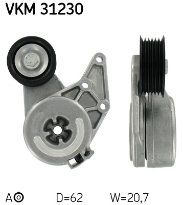 Rola intinzator,curea transmisie centru (VKM31230 SKF) SEAT,VW