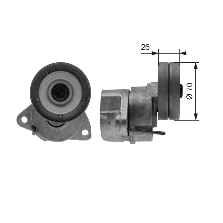 Rola intinzator curea transmisie # Daewoo Nubira 1997 1998 1999 2000 2001 2002 2003 2004 2005 2006 2007 2008 2009 2010 2011 2012 2013 2014 2015 2016 2017 2018 2019 2020 2021 2022 2023 2024 2025 # T38154 # GATES