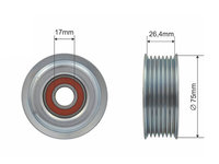 ROLA INTINZATOR CUREA TRANSMISIE, LEXUS IS II, TOYOTA AURIS, AVENSIS, COROLLA, RAV 4 III, VERSO 2.0 d/2.2D 08.05-