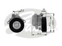 Rola intinzator,curea transmisie MERCEDES-BENZ SL (R129), MERCEDES-BENZ G-CLASS (W463), MERCEDES-BENZ C-CLASS limuzina (W202) - GATES T38174