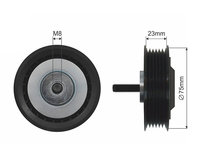 ROLA INTINZATOR CUREA TRANSMISIE, OPEL ASTRA F, COMBO/MINIVAN, CORSA B, OMEGA A, SENATOR B, TIGRA 1.4-3.0 03.87-10.01