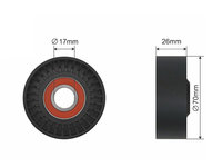 ROLA INTINZATOR CUREA TRANSMISIE, OPEL SIGNUM, VECTRA C, VECTRA C GTS; RENAULT ESPACE IV, VEL SATIS; SAAB 9-5 3.0 d 07.01-