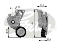 Rola intinzator,curea transmisie SKODA OCTAVIA I (1U2) (1996 - 2010) GATES T38148 piesa NOUA