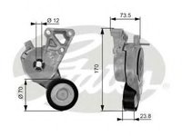 Rola intinzator,curea transmisie VW CADDY III Caroserie (2KA, 2KH, 2CA, 2CH) (2004 - 2016) GATES T38148 piesa NOUA