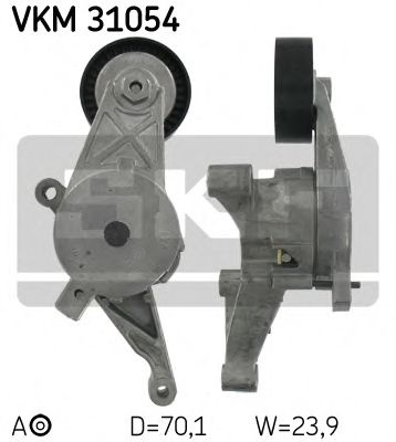 Rola intinzator curea transmisie VW EOS (1F7, 1F8) (2006 - 2016) QWP WBT013