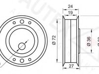 Rola Intinzator curea VW GOLF IV Cabriolet 1E7 AUTEX 641105