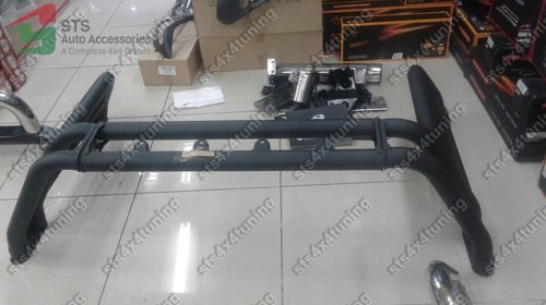 ROLLBAR CU RAIL TOYOTA HILUX VIGO 2005-2015 NEGRE [V7]