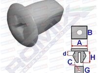 ROMIX Elemente de fixare MITSUBISHI / NISSAN SUNNY