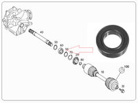 RULMENT AX INTERMEDIAR PLANETARA FATA MERCEDES W211 S211 W220