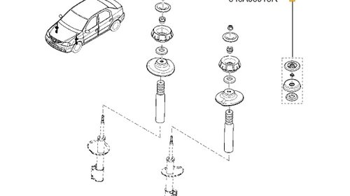 Rulment flansa amortizor Dacia Logan / Sander